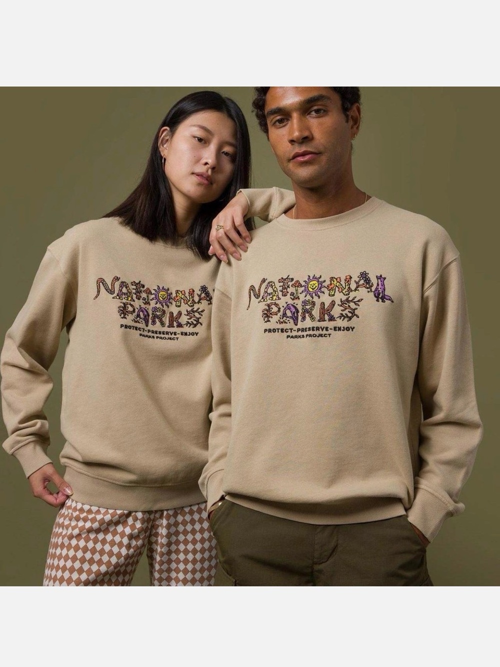Parks Project 90’s Doodle Embroidered Pullover Sweatshirt
